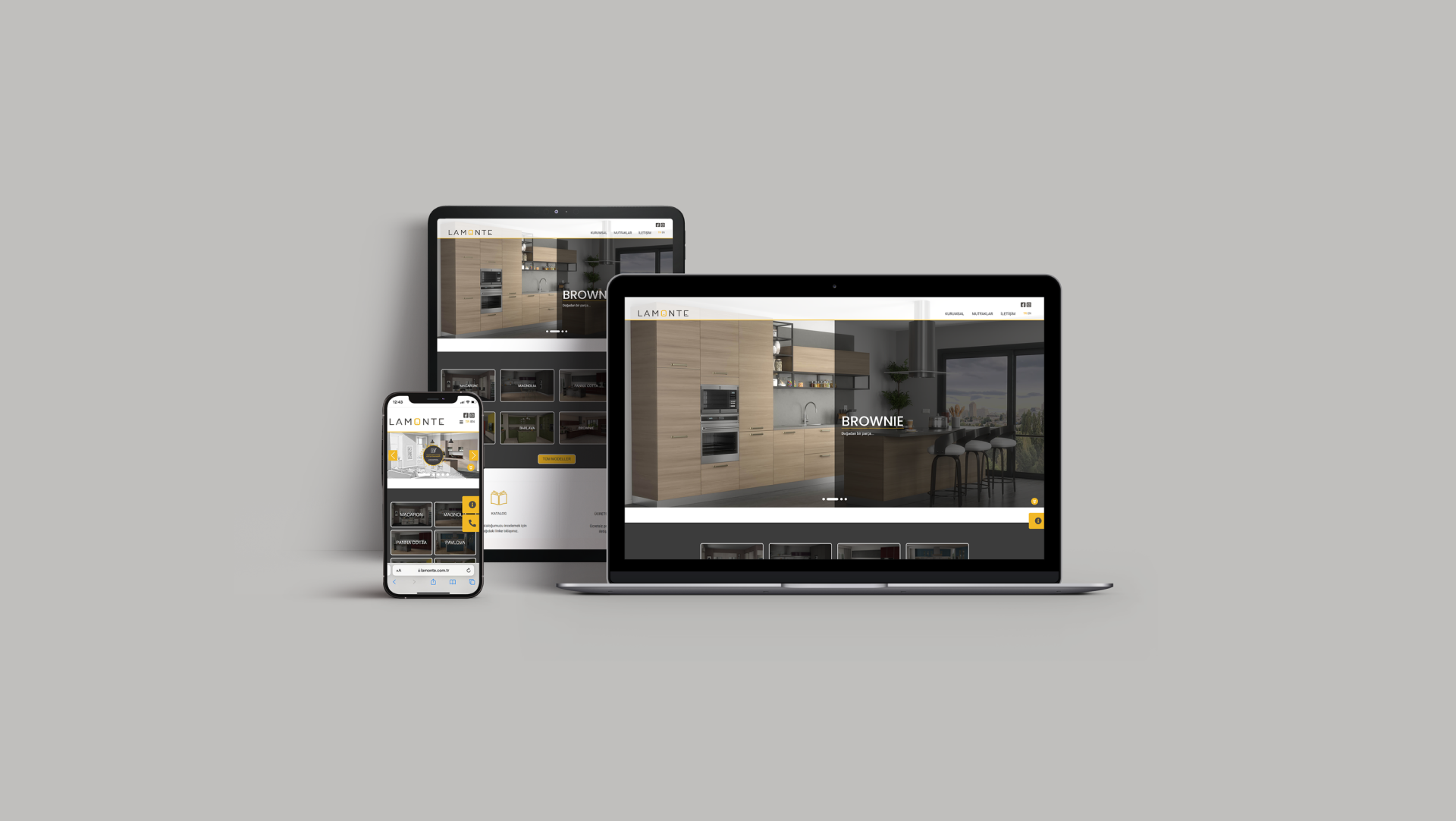 Lamonte Mutfak Responsive Website Tasarımı
